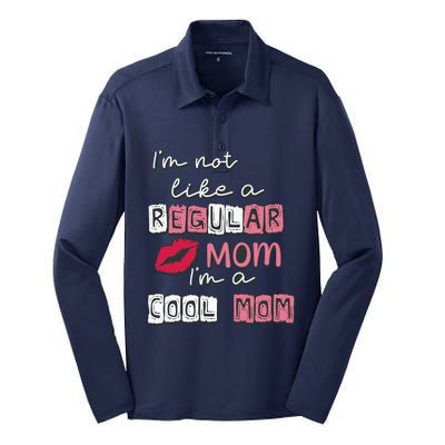 IM Not Like A Regular Mom IM A Coolmom Funny Mothers Day Silk Touch Performance Long Sleeve Polo