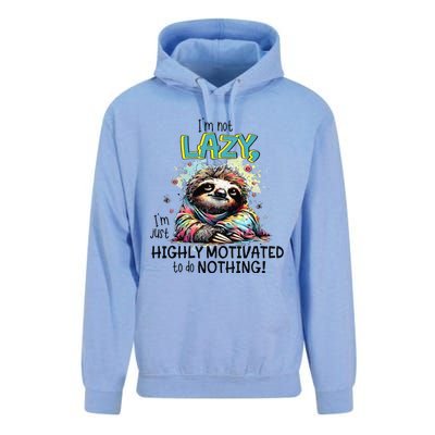 I’M Not Lazy I’M Just Highly Motivated To Do Nothing Slooth Unisex Surf Hoodie