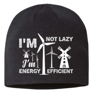 I´m Not Lazy I´m Energy Efficient Funny Green Energy Sustainable Beanie