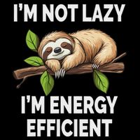 I'm Not Lazy I'm Energy Efficient Funny Sloth 7-Panel Snapback Hat