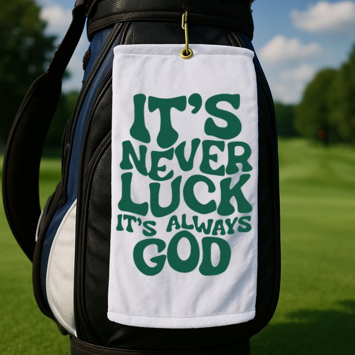 ItS Never Luck ItS Always God Golf Towel