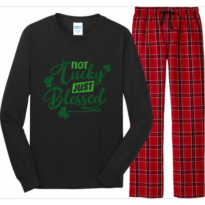 I'm Not Lucky I'm Blessed St Patrick's Day Long Sleeve Pajama Set