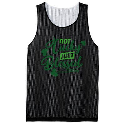 I'm Not Lucky I'm Blessed St Patrick's Day Mesh Reversible Basketball Jersey Tank