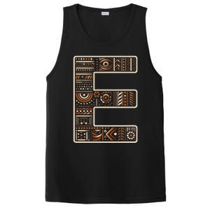 Initial Name Letter E Alphabet In Ethnic Art Style PosiCharge Competitor Tank