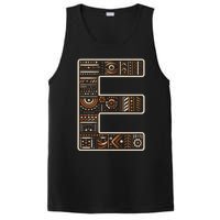 Initial Name Letter E Alphabet In Ethnic Art Style PosiCharge Competitor Tank