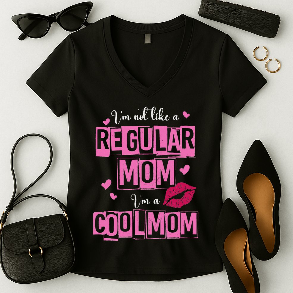 I'm Not Like A Regular Mom Funny Quote For Mom Women's V-Neck T-Shirt