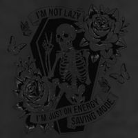 IM Not Lazy Saving Mode Funny Skeleton Sarcastic Halloween Knit Cap Winter Beanie
