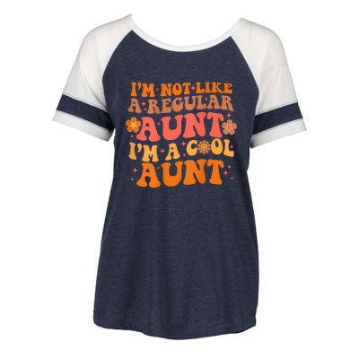 Im Not Like A Regular Aunt Im A Cool Aunt groovy aunt to be Enza Ladies Jersey Colorblock Tee