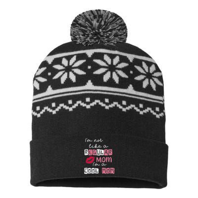 IM Not Like A Regular Mom IM A Cool Mom Design For Mom USA-Made Snowflake Beanie