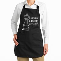 I Never Lose Either I Win Or I Learn Chess Lover Gift Apron