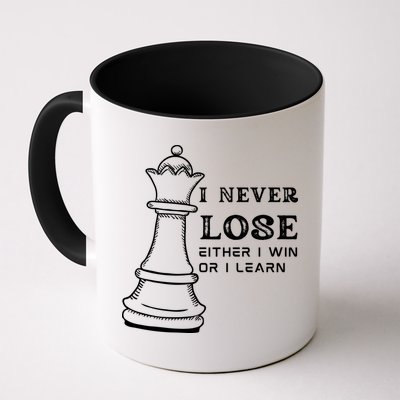 I Never Lose Either I Win Or I Learn Chess Lover Gift Mug