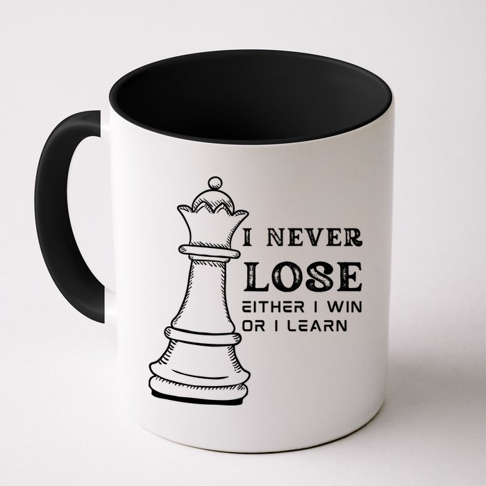 I Never Lose Either I Win Or I Learn Chess Lover Gift Mug