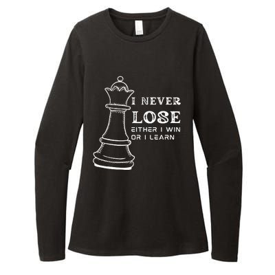 I Never Lose Either I Win Or I Learn Chess Lover Gift Womens CVC Long Sleeve Shirt