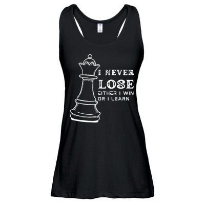 I Never Lose Either I Win Or I Learn Chess Lover Gift Ladies Essential Flowy Tank
