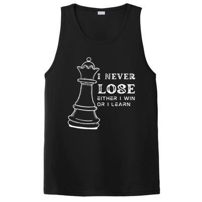 I Never Lose Either I Win Or I Learn Chess Lover Gift PosiCharge Competitor Tank