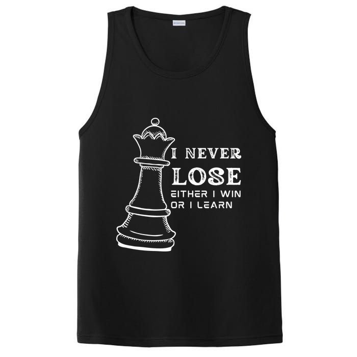 I Never Lose Either I Win Or I Learn Chess Lover Gift PosiCharge Competitor Tank
