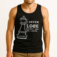 I Never Lose Either I Win Or I Learn Chess Lover Gift Tank Top