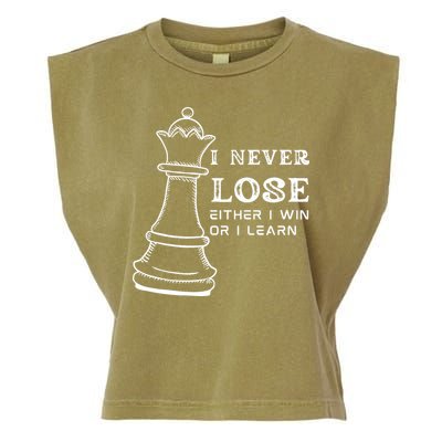 I Never Lose Either I Win Or I Learn Chess Lover Gift Garment-Dyed Women's Muscle Tee