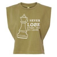 I Never Lose Either I Win Or I Learn Chess Lover Gift Garment-Dyed Women's Muscle Tee