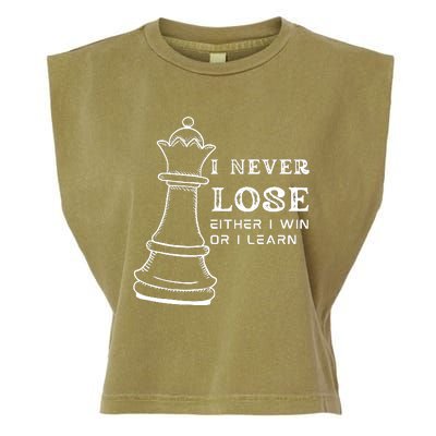 I Never Lose Either I Win Or I Learn Chess Lover Gift Garment-Dyed Women's Muscle Tee