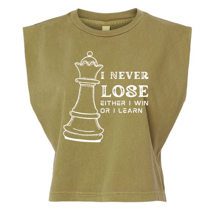 I Never Lose Either I Win Or I Learn Chess Lover Gift Garment-Dyed Women's Muscle Tee