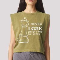 I Never Lose Either I Win Or I Learn Chess Lover Gift Garment-Dyed Women's Muscle Tee