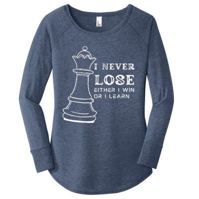 I Never Lose Either I Win Or I Learn Chess Lover Gift Women's Perfect Tri Tunic Long Sleeve Shirt