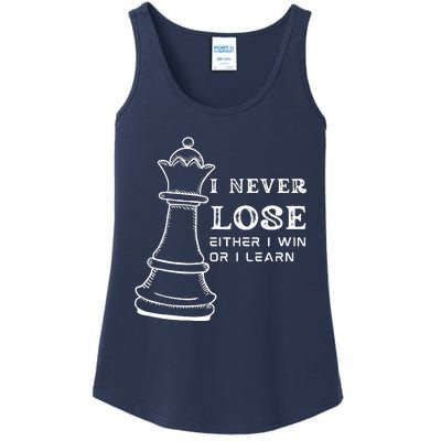 I Never Lose Either I Win Or I Learn Chess Lover Gift Ladies Essential Tank