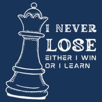 I Never Lose Either I Win Or I Learn Chess Lover Gift Infant Baby Jersey Bodysuit