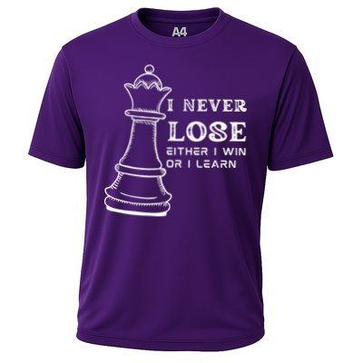 I Never Lose Either I Win Or I Learn Chess Lover Gift Performance Shirt