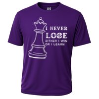 I Never Lose Either I Win Or I Learn Chess Lover Gift Performance Shirt