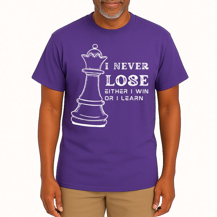 I Never Lose Either I Win Or I Learn Chess Lover Gift Tall T-Shirt