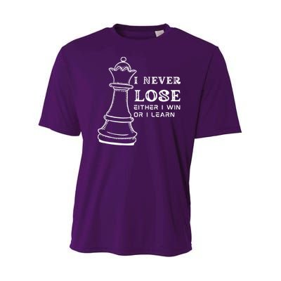 I Never Lose Either I Win Or I Learn Chess Lover Gift Youth Performance Sprint T-Shirt