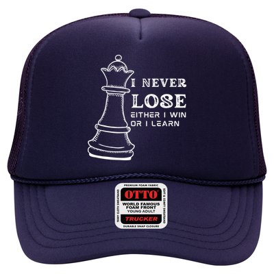 I Never Lose Either I Win Or I Learn Chess Lover Gift Trucker Hat