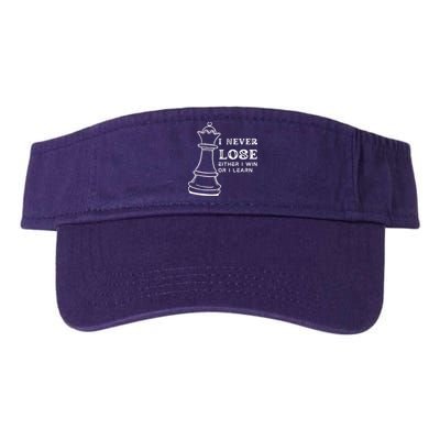 I Never Lose Either I Win Or I Learn Chess Lover Gift Visor