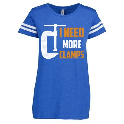 I Need More Clamps Woodworker Carpenter Gift Enza Ladies Jersey Football T-Shirt