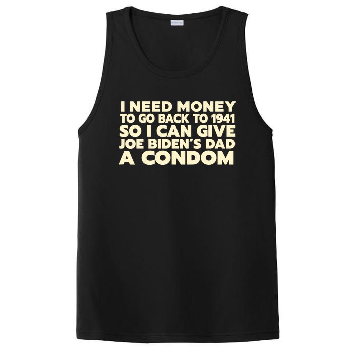 I Need Money To Go Back To 1941 Funny Anti Joe Biden PosiCharge Competitor Tank