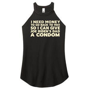 I Need Money To Go Back To 1941 Funny Anti Joe Biden Women's Perfect Tri Rocker Tank