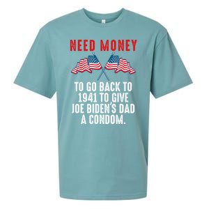 I Need Money To Go Back To 1941 Funny Joe Biden Sueded Cloud Jersey T-Shirt