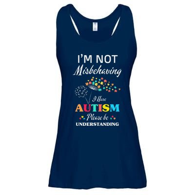 I'm Not Misbehaving I Have Autism Cute Dandelion Flower Ladies Essential Flowy Tank