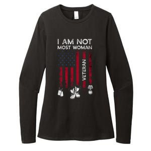 Im Not Most Women Veteran Distress American Flag Army Womens CVC Long Sleeve Shirt