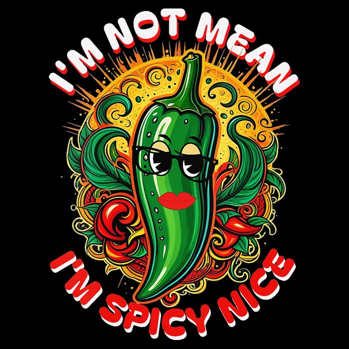 Im Not Mean Im Spicy Nice Sarcastic Humor Sarcasm Funny Gift Drawstring Bag