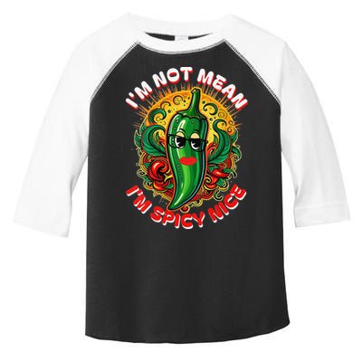 Im Not Mean Im Spicy Nice Sarcastic Humor Sarcasm Funny Gift Toddler Fine Jersey T-Shirt