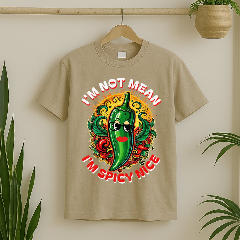 Im Not Mean Im Spicy Nice Sarcastic Humor Sarcasm Funny Gift T-Shirt