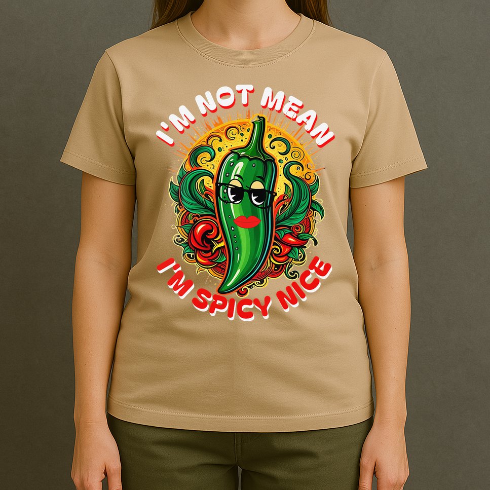 Im Not Mean Im Spicy Nice Sarcastic Humor Sarcasm Funny Gift T-Shirt