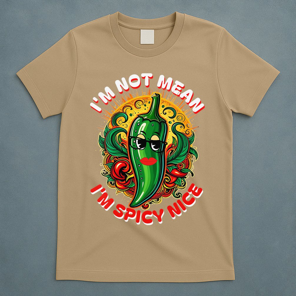 Im Not Mean Im Spicy Nice Sarcastic Humor Sarcasm Funny Gift T-Shirt