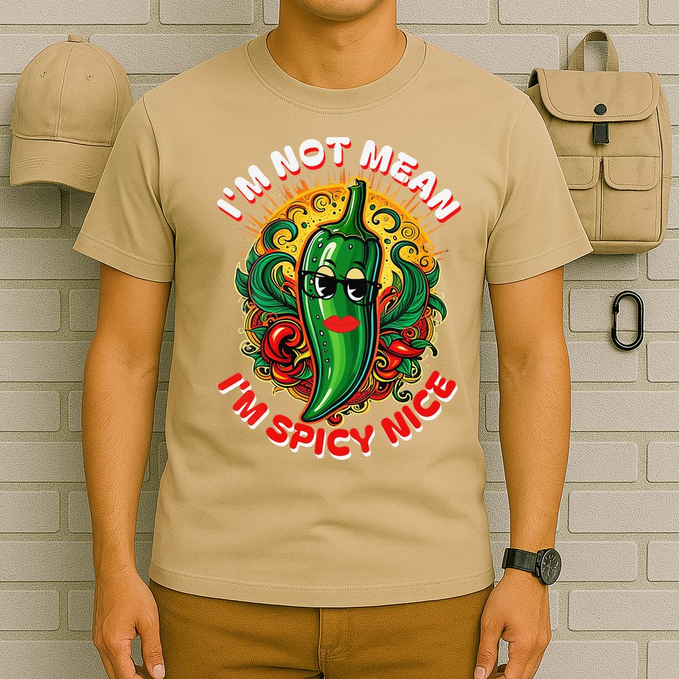 Im Not Mean Im Spicy Nice Sarcastic Humor Sarcasm Funny Gift T-Shirt