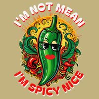 Im Not Mean Im Spicy Nice Sarcastic Humor Sarcasm Funny Gift T-Shirt
