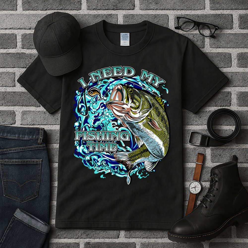 I Need My Fishing Time Tall T-Shirt