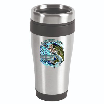I Need My Fishing Time 16oz Travel Tumbler